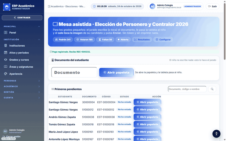 Mesa asistida en movimiento